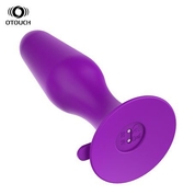 Фиолетовая анальная втулка Solo с вращающимися шариками - 12,4 см. - фото, цены