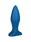 Синий конический анальный плаг - 11,5 см. - фото, цены