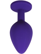 Фиолетовая анальная пробка с радужным кристаллом - 7 см. - фото, цены