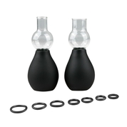 Черные вакуумные стимуляторы для сосков Nipple Pump Set - фото, цены