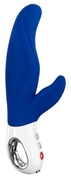 Синий вибратор с клиторальным отростком Lady Bi - 22,1 см. - фото, цены