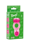 Розовое эрекционное кольцо с вибрацией Rings Ringer - фото, цены