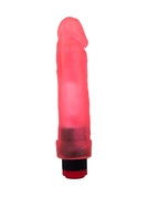 Розовый гелевый виброфаллос без мошонки - 20,5 см. - фото, цены