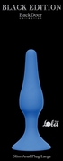 Синяя анальная пробка Slim Anal Plug Large - 12,5 см. - фото, цены