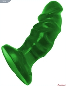 Зелёная анальная пробка-фаллос - 13 см. - фото, цены