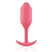 Розовая пробка для ношения B-vibe Snug Plug 2 - 11,4 см. - фото, цены