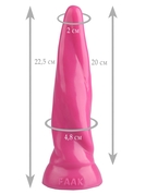 Розовая коническая винтовая анальная втулка - 22,5 см. - фото, цены