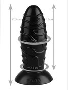 Черная анальная втулка с венками - 17,5 см. - фото, цены