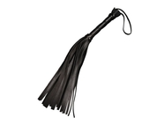 Чёрная кожаная плеть с 17 хвостами - 40 см. - фото, цены