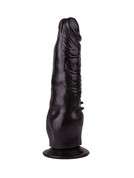 Чёрный фаллоимитатор с клиторальными шипами - 17,8 см. - фото, цены