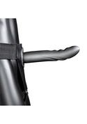 Серый страпон-фаллопротез с ребристой фактурой - 20,6 см. - фото, цены