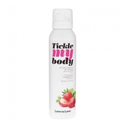 Массажная хрустящая пенка Tickle My Body Strawberry с ароматом клубники - 150 мл. - фото, цены