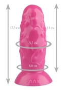 Розовый анальный стимулятор-пробка - 17,5 см. - фото, цены