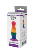 Разноцветная анальная пробка Colourful Plug - 12,5 см. - фото, цены