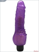 Фиолетовый вибратор с усиками - 19 см. - фото, цены