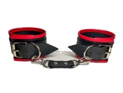 Черно-красные наручники из эко-кожи - фото, цены
