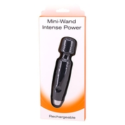 Черный мини-вибромассажер Mini Wand Intense Power - 13,5 см. - фото, цены