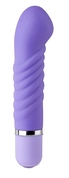 Фиолетовый мини-вибратор с увеличенной головкой и рёбрами Neon Fantasy Stick Purple - 11 см. - фото, цены