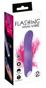 Фиолетовый мини-вибратор Flashing Mini Vibe - 15,2 см. - фото, цены