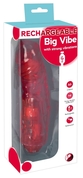 Красный вибромассажер Rechargeable Big Vibe - 23,3 см. - фото, цены