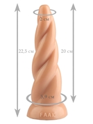 Телесная винтообразная анальная втулка - 22,5 см. - фото, цены