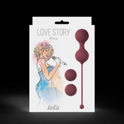 Набор бордовых вагинальных шариков Love Story Diva - фото, цены