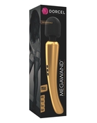Золотисто-черный жезловый вибратор Megawand - 29,5 см. - фото, цены