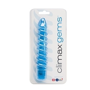 Ребристый вибратор Climax Gems Sapphire Swirl - 16 см. - фото, цены