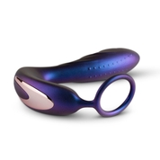 Фиолетовый анальный вибратор с эрекционным кольцом Black Hole - 14,3 см. - фото, цены