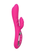 Розовый вибратор Nalone Touch2 с клиторальным стимулятором - 21,8 см. - фото, цены