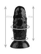 Черный анальный стимулятор - 17,5 см. - фото, цены