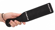 Черная гладкая шлепалка Diamond Studded Paddle - 30,5 см. - фото, цены