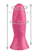 Розовая анальная втулка с рельефом - 17 см. - фото, цены