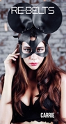 Чёрная маска Carrie Black с круглыми ушками - фото, цены