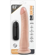 Телесный вибратор 8.5 Inch Vibrating Realistic Cock With Suction Cup - 21,6 см. - фото, цены