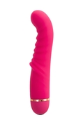 Розовый ребристый вибратор Capy - 17,4 см. - фото, цены