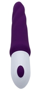 Фиолетовый гибкий рельефный вибратор Sparta - 23 см. - фото, цены
