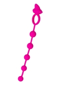 Розовое эрекционное виброкольцо Posedon с анальной цепочкой - фото, цены