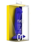 Синий перезаряжаемый вибратор Nude Impressions 01 - 15 см. - фото, цены