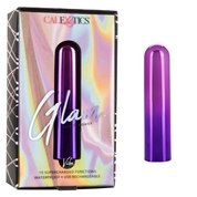 Фиолетовый гладкий мини-вибромассажер Glam Vibe - 9 см. - фото, цены