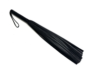 Черная многохвостовая плеть из мягкой кожи - 57 см. - фото, цены