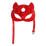 Оригинальная красная маска «Кошка» с ушками - фото, цены