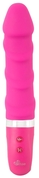 Розовый вибратор с рёбрышками и подогревом Warming Soft Vibrator - 22,8 см. - фото, цены