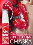 Гель-смазка Tutti-frutti с малиновым вкусом - 30 гр. - фото, цены
