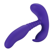 Фиолетовый стимулятор простаты Anal Pleasure Dual Vibrating Prostate Stimulator - 13,5 см. - фото, цены