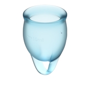 Набор голубых менструальных чаш Feel confident Menstrual Cup - фото, цены