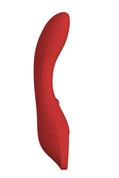 Красный вибратор с движущимся шариком Eva - 21 см. - фото, цены