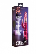 Розовый вибратор Vibrating Rabbit с клиторальным отростком - 22 см. - фото, цены