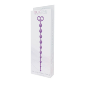 Фиолетовая анальная цепочка с 10 звеньями Anal Juggling Ball Silicone - 33,6 см. - фото, цены