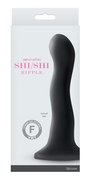 Чёрный волнистый фаллоимитатор Shi/Shi Ripple 6 Dildo - 19 см. - фото, цены